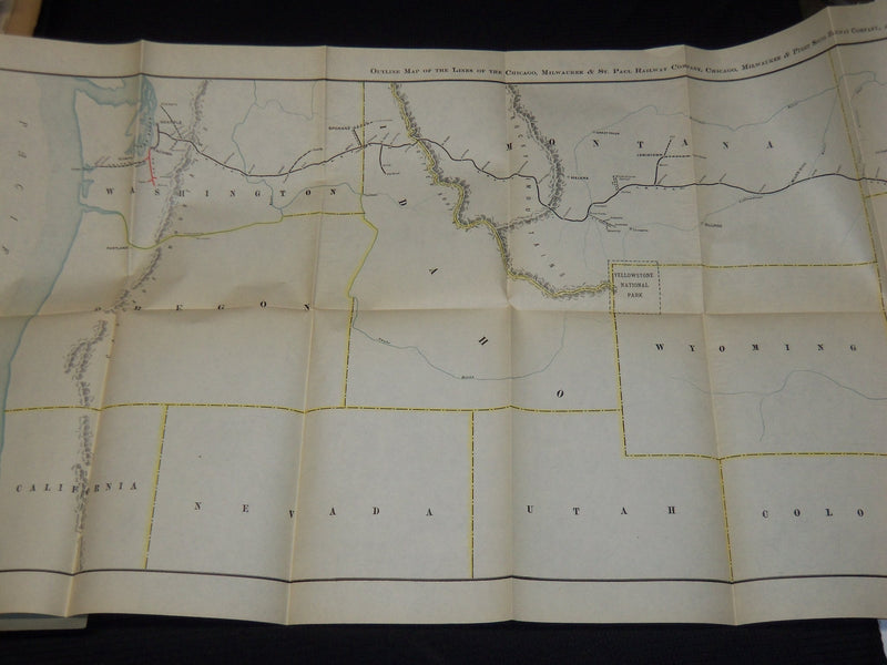 1910 CHICAGO MILWAUKEE & ST. PAUL RAILWAY CO. 46TH ANNUAL REPORT - MAP - K 18