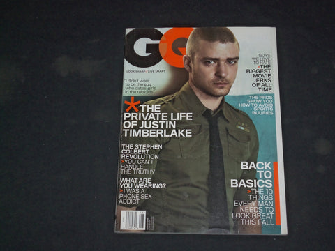 2006 AUGUST GQ MAGAZINE - JUSTIN TIMBERLAKE COVER - B 4264