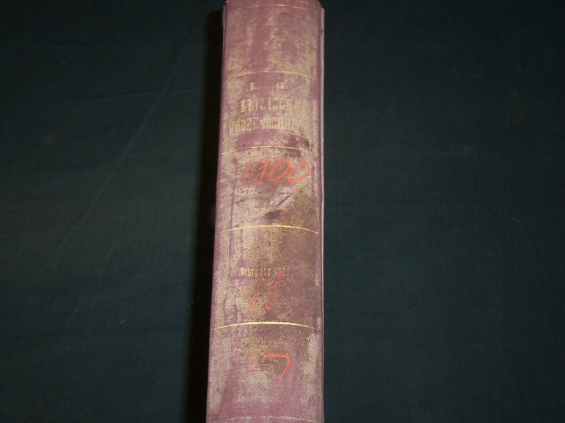 1900 JAN-DEC BERLINER KLINISCHE WOCHENSCHRIFT MAGAZINE BOUND VOLUME - KD 3644B