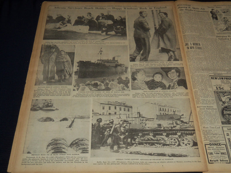 1939 SEPTEMBER 14 MINNEAPOLIS MORNING TRIBUNE - BRITISH ARMY IN FRANCE - NT 9530