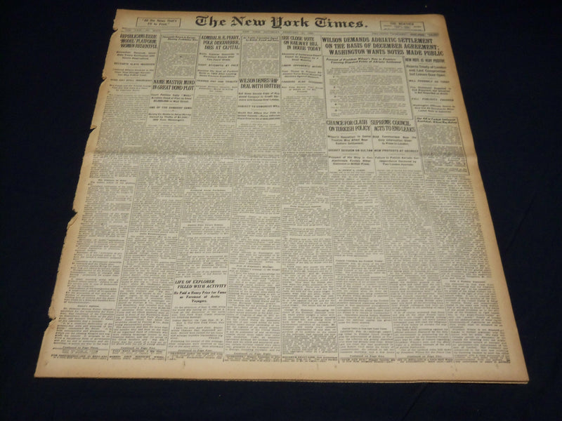 1920 FEBRUARY 21 NEW YORK TIMES - R. E. PEARYPOLE DISCOVERER DEAD - NT 7882
