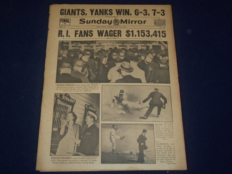 1945 MAY 13 NEW YORK SUNDAY MIRROR - REVEAL BIGGEST OPA POINT PLOT - NP 1796