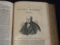 1853-1858 THE NATIONAL MAGAZINE BOUND VOLUME LOT OF 5 - NICE ILLUS. - KD 2011