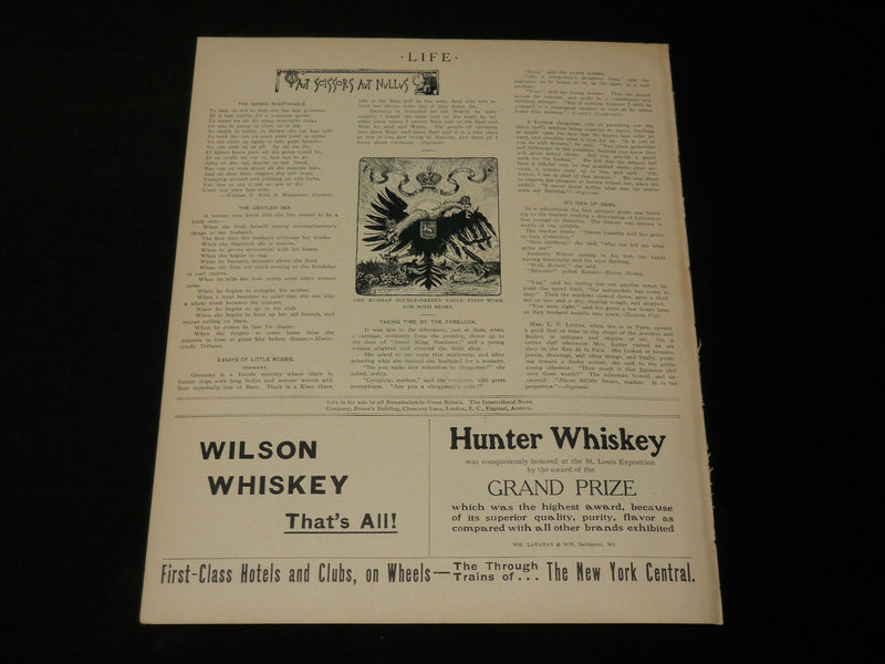 1905 MARCH 30 LIFE MAGAZINE - HELD BY THE ENEMY - NICE ILLUSTRATIONS - B 4589M