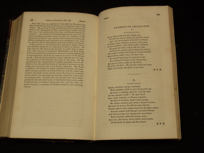1838 THE UNITED STATES & DEMOCRATIC REVIEW MAGAZINE BOUND VOLUME NO. 1 - KD 9525
