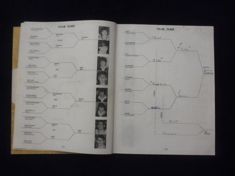1971-1977 P.I.A.A. WRESTLING CHAMPIONSHIP PROGRAMS - LOT OF 9 - O 2136O