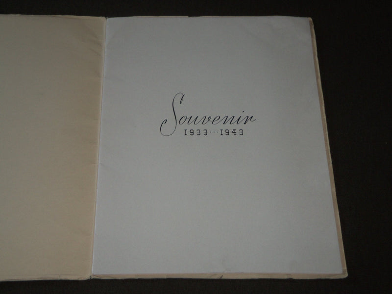 1943 JUNE 25 CHICAGO & SOUTHERN AIR LINES 10TH ANNIV. DINNER PROGRAM - J 3287