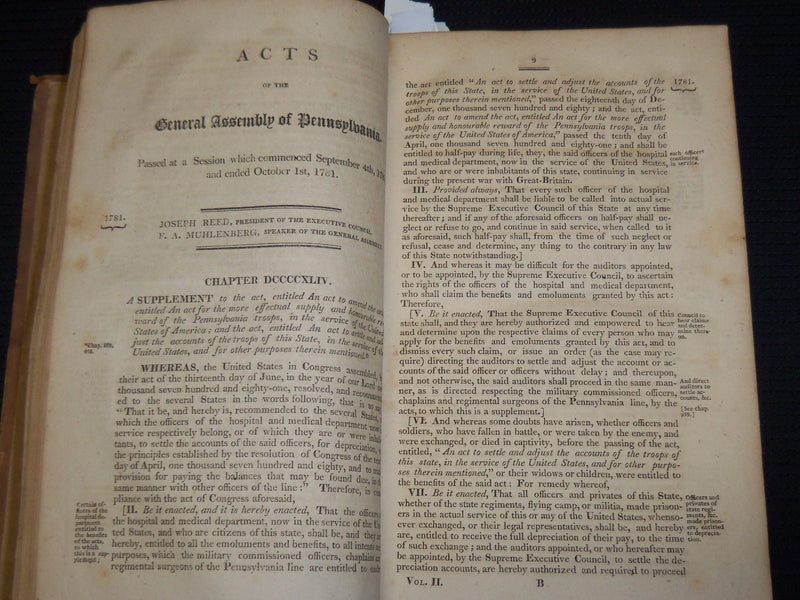 1810 LAWS OF THE COMMONWEALTH OF PENNSYLVANIA VOLUME NO. 2 - KD 703X
