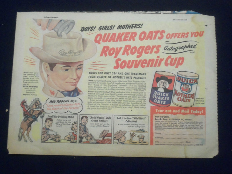 1930'S-1950'S COWBOY COLOR COMICS ADS - LOT OF 5 - NP 5265