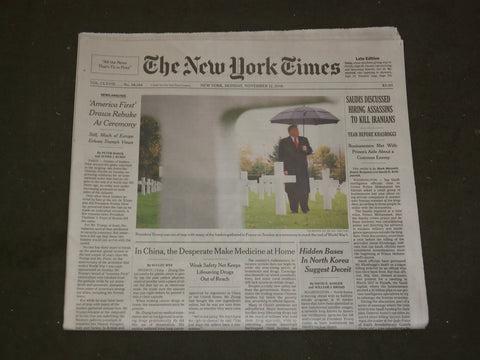 2018 NOV 12 NEW YORK TIMES - SAUDIS DISCUSSED HIRING ASSASSINS TO KILL IRANIANS