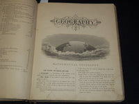1879-1880 HARPER'S SCHOOL GEOGRAPHY ILLUSTRATED BOOKS LOT OF 2 - KD 7987