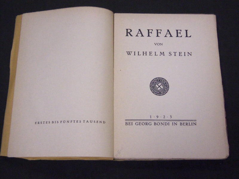 1923 RAFFAEL BY WILHELM STEIN SOFTCOVER BOOK - GERMAN - KD 1522A