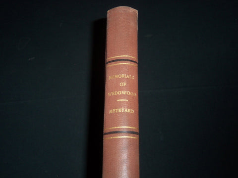 1874 MEMORIALS OF WEDGWOOD VOLUME BY ELIZA METEYARD - NICE PLATES - Z 54