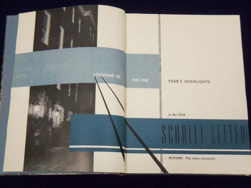 1958 SCARLET LETTER RUTGERS UNIVERSITY YEARBOOK - NEW JERSEY - PHOTOS - YB 657