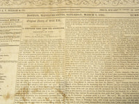 1851 MARCH 8 BOSTON MUSEUM NEWSPAPER - JUDITH BENSADDI SEQUEL - HAYWOOD- NP 9030
