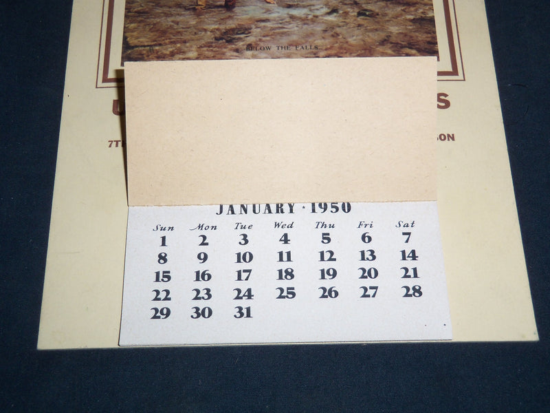 1950 U. S. MAIL ORDER STORES CALENDAR - ST. PAUL - J 8155