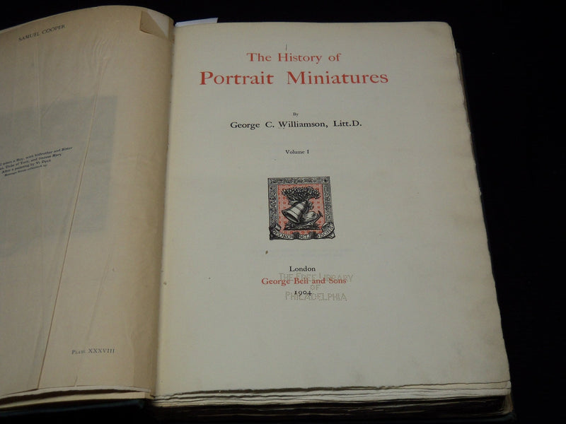 1904 HISTORY OF PORTRAIT MINIATURES BY GEORGE C. WILLIAMSON VOLUME 1 & 2 - #19