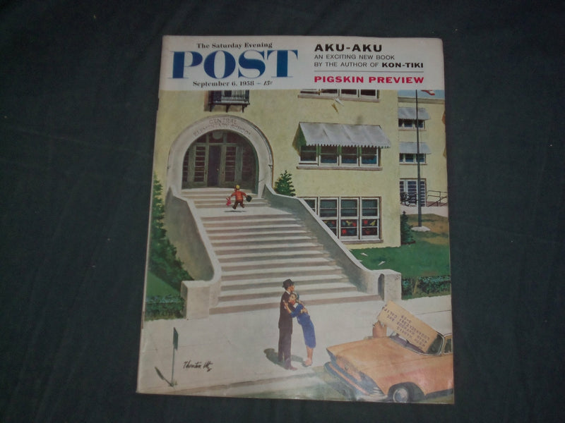 1958 SEPTEMBER 6 THE SATURDAY EVENING POST MAGAZINE- ILLUSTRATED COVER- SP 2481K