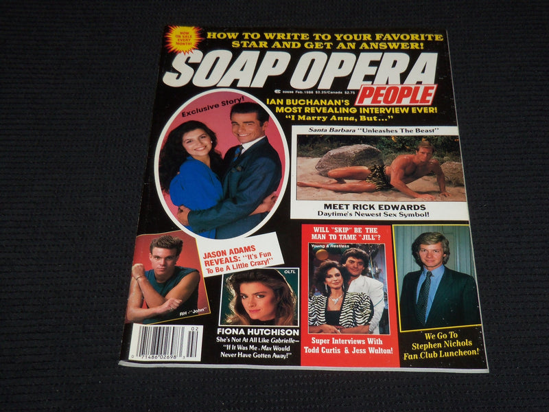 1988 FEBRUARY SOAP OPERA PEOPLE MAGAZINE - RICK EDWARDS FRONT COVER - E 13081