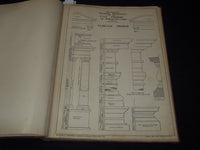 1908 DRAWINGS OF FIVE ORDERS OF ARCHIECTURE VOLUME BY JAMES TURNER BALL - Z 235