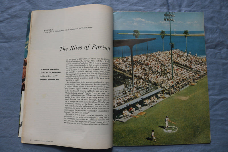 1958 MARCH 3 SPORTS ILLUSTRATED MAGAZINE - 1958 SPRING TRAINING COVER - ST 5505U