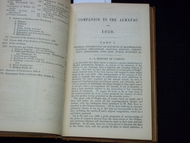 1859 THE BRITISH ALMANAC AND COMPANION VOLUME - LONDON - KD 7592