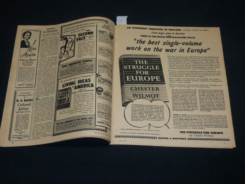 1952 APRIL 13 NEW YORK TIMES BOOK REVIEW SECTION - INVISIBLE MAN - NP 2399M