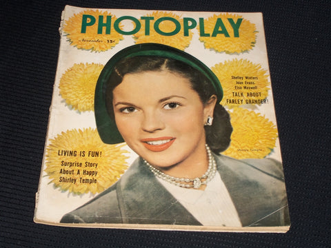 1950 NOVEMBER PHOTOPLAY MAGAZINE - SHIRLEY TEMPLE FRONT COVER - E 1913