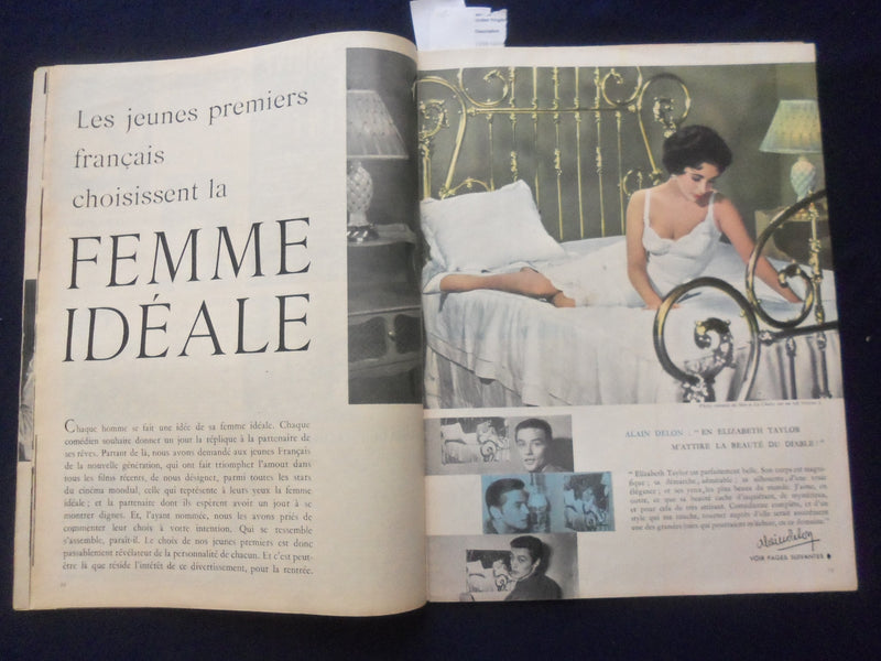 1958 OCT 9 CINEMONDE SPECIAL MAGAZINE-BRIDGET BARDOT COVER -M. MONROE - SP 4868J