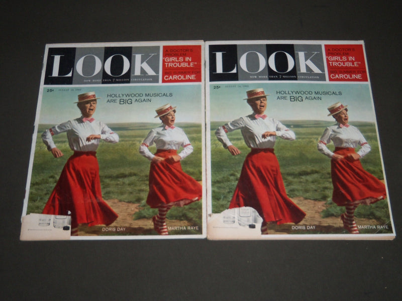 1962 AUGUST 14 LOOK MAGAZINE LOT OF 2 - ROGER MARIS BACK COVERS - ST 5110