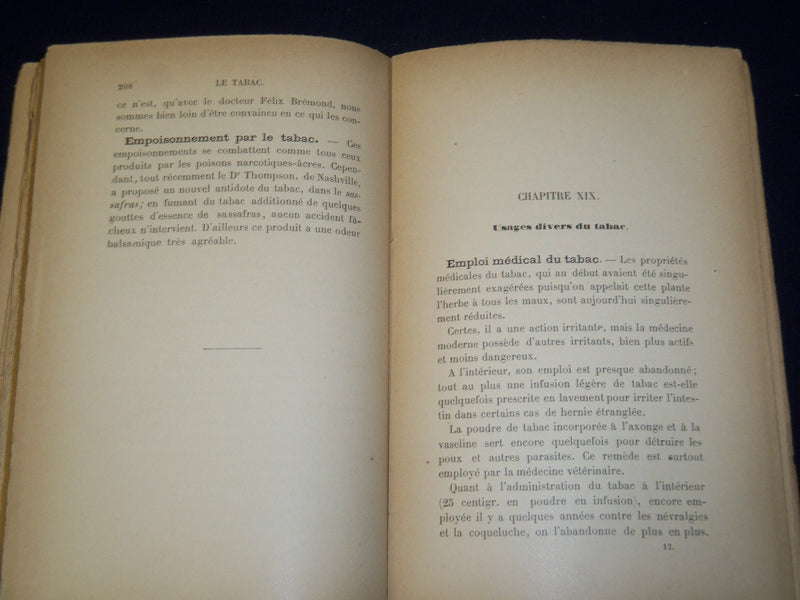 1891 LE TABAC MANUEL PRATIQUE BOOK BY ALBERT LARBALETRIER - FRENCH - J 4765