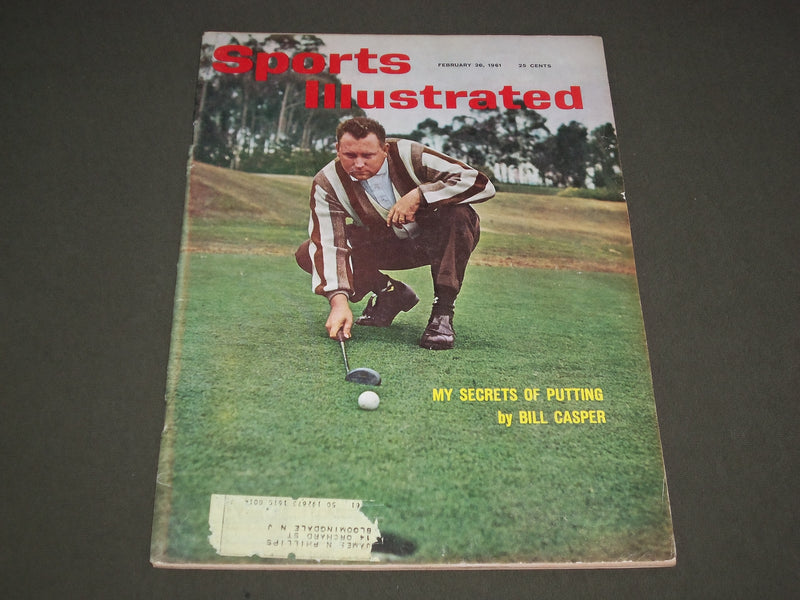 1961 FEBRUARY 20 SPORTS ILLUSTRATED MAGAZINE - BILL CASPER - SP 9000