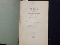 1854 REV. JOSHUA BATES FUNERAL SERMON SOFTCOVER BOOKLET - K 245