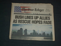2001 SEPTEMBER 19 THE STAR-LEDGER NEWSPAPER - BUSH LINES UP ALLIES - NP 3478