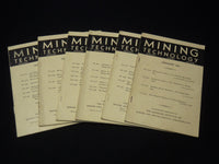1941 MINING TECHNOLOGY MAGAZINE LOT OF 6 ISSUES - COMPLETE YEAR - O 2825C
