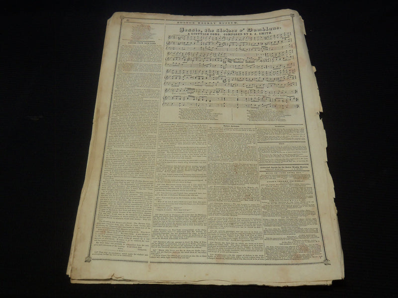 1850 JULY 20 BOSTON MUSEUM NEWSPAPER - DEATH OF ZACHARY TAYLOR - NP 9055