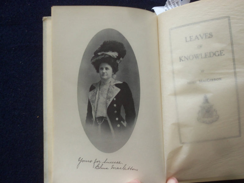 1904 LEAVES OF KNOWLEDGE HARDCOVER BOOK FY ELMA MACGIBBON - KD 8424