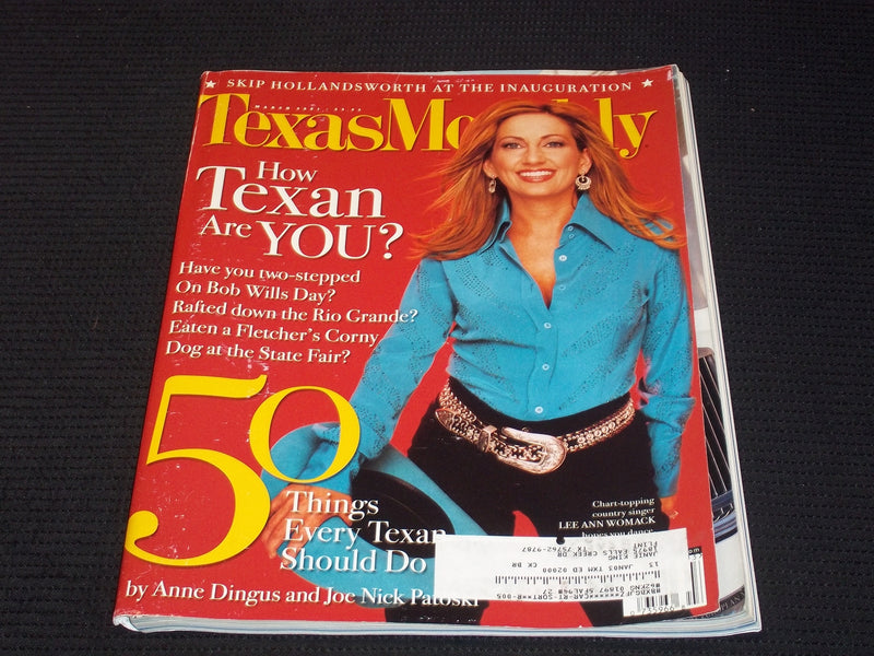 2001 MARCH TEXAS MONTHLY MAGAZINE - LEE ANN WOMACK FRONT COVER - E 7423