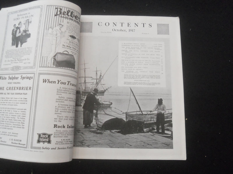 1917 OCTOBER TRAVEL MAGAZINE - ROBERT M. MCBRIDE & CO., NEW YORK - ST 3660V