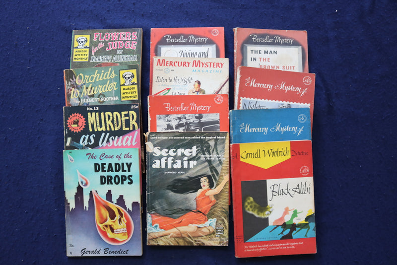 1940'S-1950'S MYSTERY DIGEST MAGAZINES - LOT OF 12 - O 3470
