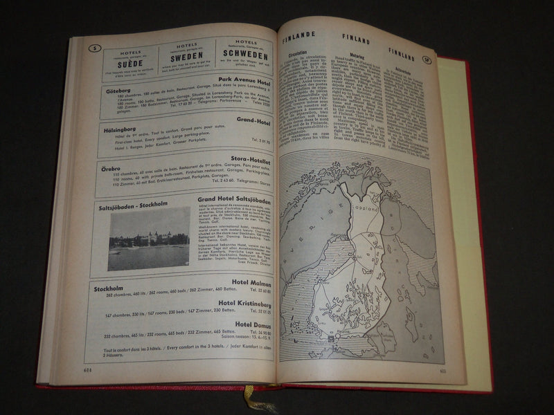 1955 EUROPA TOURING AUTOMOBILE GUIDE BOOK - HALLWAG BERN - NICE MAPS - KD 4885
