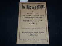 1941 THE BARS AND STRIPES MINSTREL PROGRAM - HANOVER, PENNSYLVANIA - J 8982