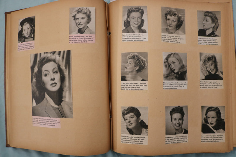 1940'S HOLLYWOOD STARS SCRAPBOOK - SHIRLEY TEMPLE - CLARK GABLE - E 26500
