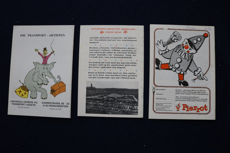 1960'S-1980'S CIRCUS PROGRAMS - SMALLER SIZE - LOT OF 28 - O 3534