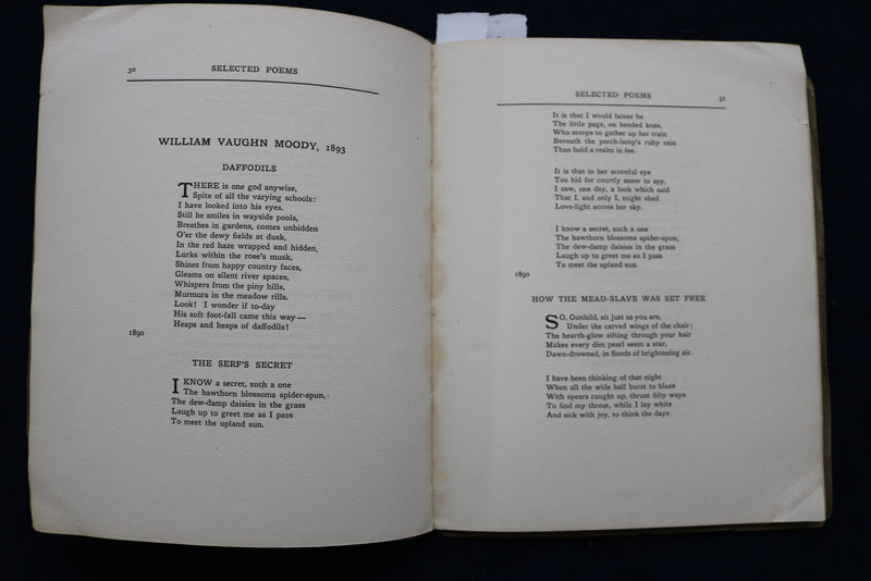 1910 SELECTED POEMS FROM THE HARVARD MONTHLY 1885-1910 SOFTCOVER BOOK - K 496