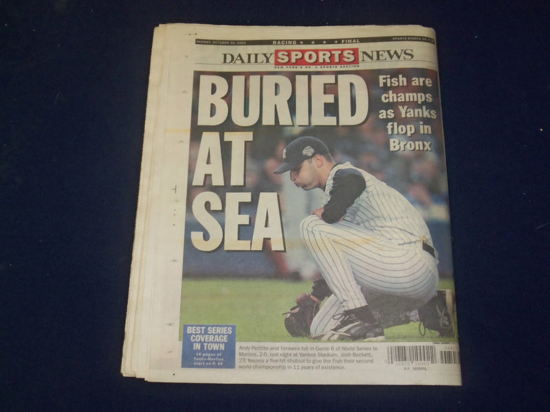 2003 OCT 26 NEW YORK DAILY NEWS NEWSPAPER - MARLINS WIN WORLD SERIES - NP 4083