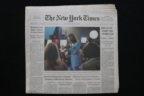 2024 AUGUST 17 NEW YORK TIMES - HARRIS LAYS OUT ECONOMIC VISION FOR MIDDLE CLASS