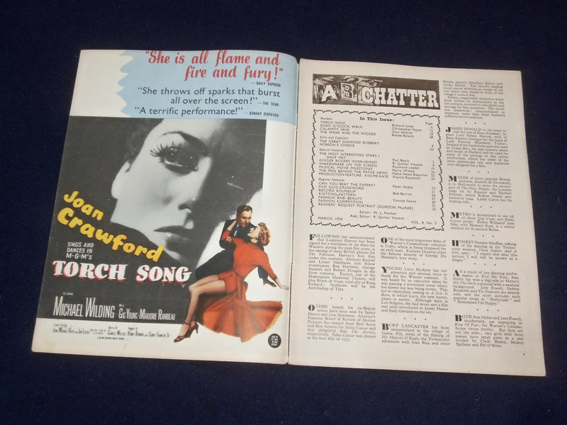1954 MARCH FILM REVIEW MAGAZINE - DORIS DAY - GORDON MACRAE - J 9676