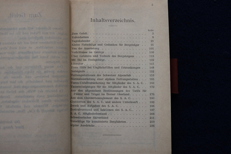 1927 BERGSTEIGER SKIFAHRER KALENDER - GERMAN TEXT - K 1504