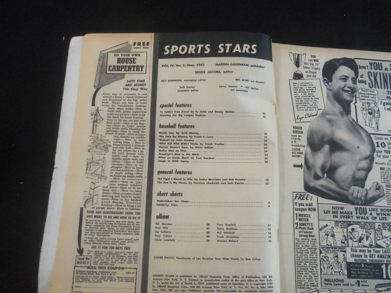 1952 MAY SPORTS STARS MAGAZINE - LEO DUROCHER COVER - J 7736